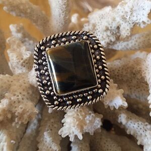925 tiger eye ring